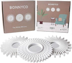 BONNYCO Wall Mirrors Pack of 3, Round White Mirrors - Image 2