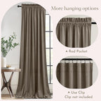 NICETOWN Velvet Curtains 96 inches Long - Image 3