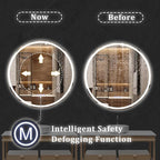 BEAUTYPEAK 28x28 LED Round Bathroom Mirror - Image 5
