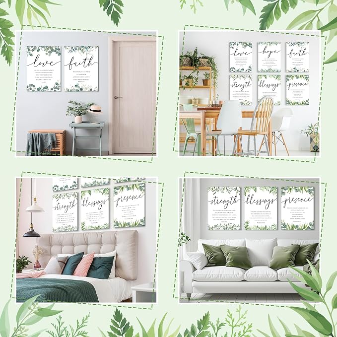 Sacubee 6 Pack Acoustic Christian Art Panels 12" x 16" Faith Hope Love - Image 5