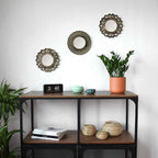 BONNYCO Wall Mirrors Pack of 3, Round Gold Mirrors - Image 6