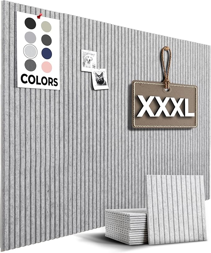 WALLHERO Office Cork Board, Tac Board, Large Felt Board, Wall Protector by WallHero