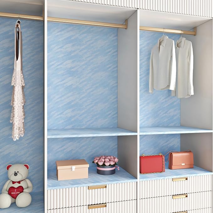 ReWallpaper Blue Velvet Wallpaper Peel and Stick Modern Textured Blue Contact - Image 7