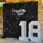 COKAOBE Black Shimmer Wall Backdrop, Photo Backdrops - Image 8