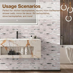 Peel and Stick Backsplash Tile Waterproof Removable PVC Wall Sticker 3D Faux - Image 7