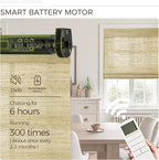 TWOPAGES Woven Bamboo Cordless Roman Shades, Custom No Drill or Motorized Blinds - Image 6
