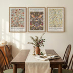 Large Framed William Morris Wall Art Set of 3, Vintage Strawberry Thief Canvas - Image 4