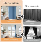 RYB HOME Accordion Style Room Divider Curtain-100% Blackout Folding Accordion - Image 6