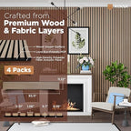 Avana Acoustic Wood Wall Panels – 93.2x11.25 Inch Panels – Fits 94x12 Layout – - Image 4