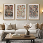 Framed Vintage William Morris Canvas Wall Art Set of 3, Large Retro Floral - Image 8