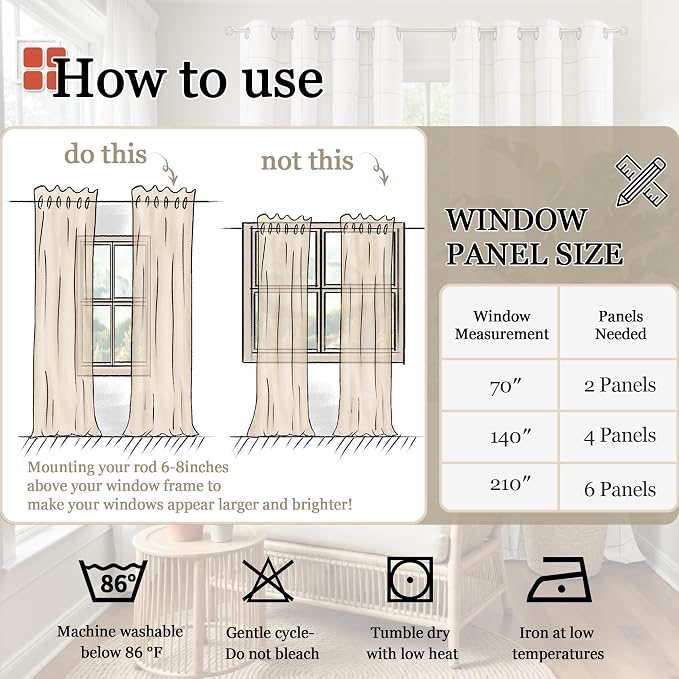 Lajode Brown Plaid Patterned Curtains Thermal Insulated - Image 9