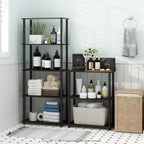 Furinno TURN-N-TUBE Storage Shelves, 3-Tier Book Shelf, Corner Shelf, Toolless - Image 2