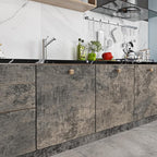 Livelynine Moody Concrete Wallpaper Peel and Stick Industrial Modern Brown - Image 5