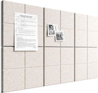 Bumusty Large Felt Bulletin Board, 30 Push Pins, 40 Adhesive Tabs by BUMUSTY