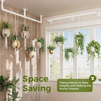 Bamworld Window Plant Hanger Indoor 63in 2PCS Hanging Planters - Image 3