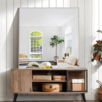 KOCUUY Silver Mirror, HD Tempered Glass, Anti-Rust Frame, Modern Design - Image 4