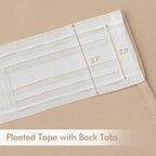 MIULEE Back Tab Beige Curtains 90 Inch Long 2 Panels Set - Image 4