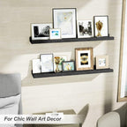 Love-KANKEI 36 Inch Long Floating Shelves Wall Mounted Set of 2, Large Wood - Image 5