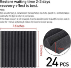 Focusound 24 Pack Acoustic Foam Panels 1" x 12" x 12" Sound Proof Foam Panles - Image 5