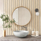 VEELIKE White Oak Wood Wall Panels Peel and Stick Foam Slat Wall Panel - Image 4