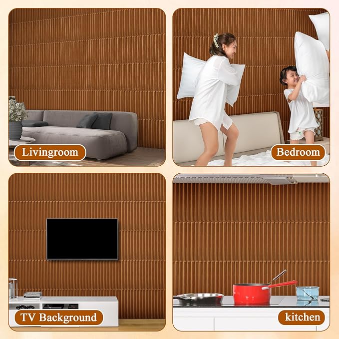 Nuanchu 32 Pcs 3D Wall Panels for Interior Wall Decor, 32 Sq. ft Coverage - Image 7