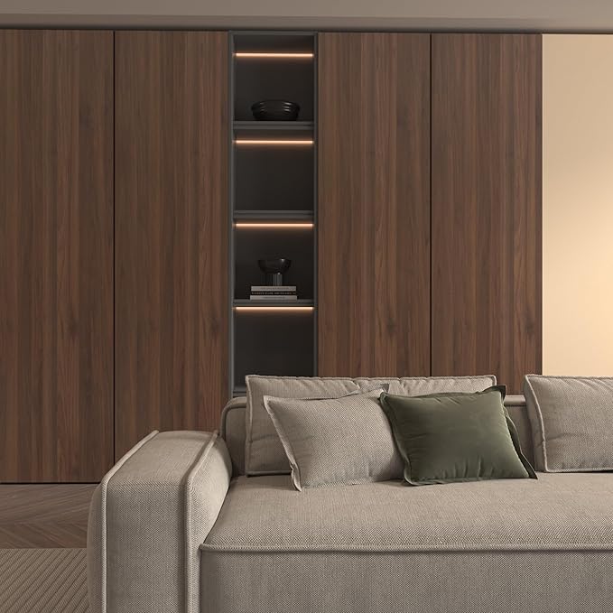 BOMENG Brown Walnut Wood Contact Paper 31.5x157.5in Rustic Distressed Faux Wood - Image 5