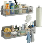 PUSDON 5-in-1 16.5" Extra Long Slim Wall Mount Wrapped Mesh Kitchen Organizer & - Image 5