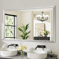 60x36 Inch Brushed Silver Bathroom Mirror by Briivuemodernmirrors