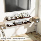 Love-KANKEI 36 Inch Long Floating Shelves Wall Mounted Set of 2, Large Wood - Image 4