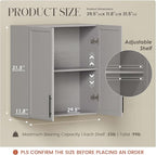FIMELLO 30" Laundry Room Cabinets Wall Mounted, Wall Cabinets - Image 2