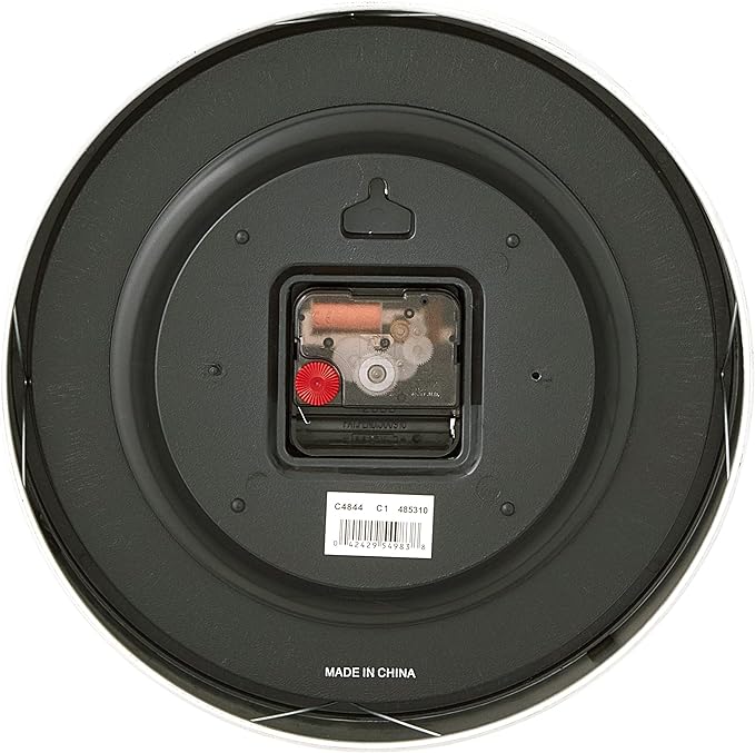 Bulova Winston Wall Clock C4844 | 10" Diameter | Metal Design - Image 3