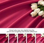 MIULEE Hot Pink Back Tab Blackout Curtains 120 Inch Long 2 Panels Set - Image 8