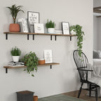 DOLLFIO Floating Shelves, 5 Sets Wall Shelves, Wood Floating Shelves - Image 5
