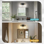 DORESshop Bathroom Light Fixtures, 2-Light Black and Gold Bathroom Lights Over - Image 3