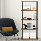 Furinno TURN-N-TUBE Storage Shelves, 5-Tier Book Shelf, Corner Shelf, Toolless - Image 2