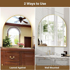 XRAMFY Arched Bathroom Mirror 32" x 34" - Image 5