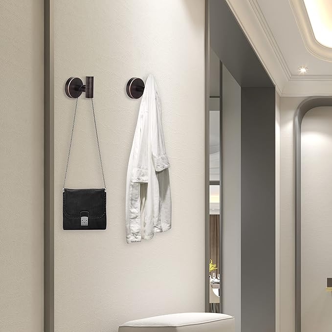 8 Pcs Bathroom Robe Towel Hooks Coat Wall Hook Stainless Steel Heavy Duty Door - Image 6
