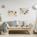 DAHAPYBOO Cork Board with Linen White, Bulletin Board 23"x17" Hanging Corkboards - Image 4