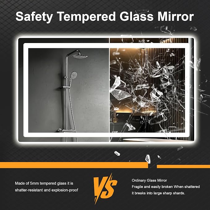 Led Mirror for Bathroom, 30x40 Bathroom Vanity Mirror for Wall - Image 6