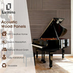 Acoustic Wood Wall Panels 4 Pack 47.6" x 23.6", Sound Proof Wooden Paneling - Image 3