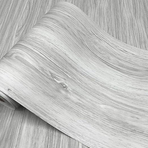 Wood Grain Peel and Stick Floor Tiles – 11.8” Width, Full Roll Length of 394" – by auxua