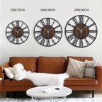 LEIKE Large Wall Clocks, Non Ticking, Battery Operated Rustic Round Modern Big - Image 2