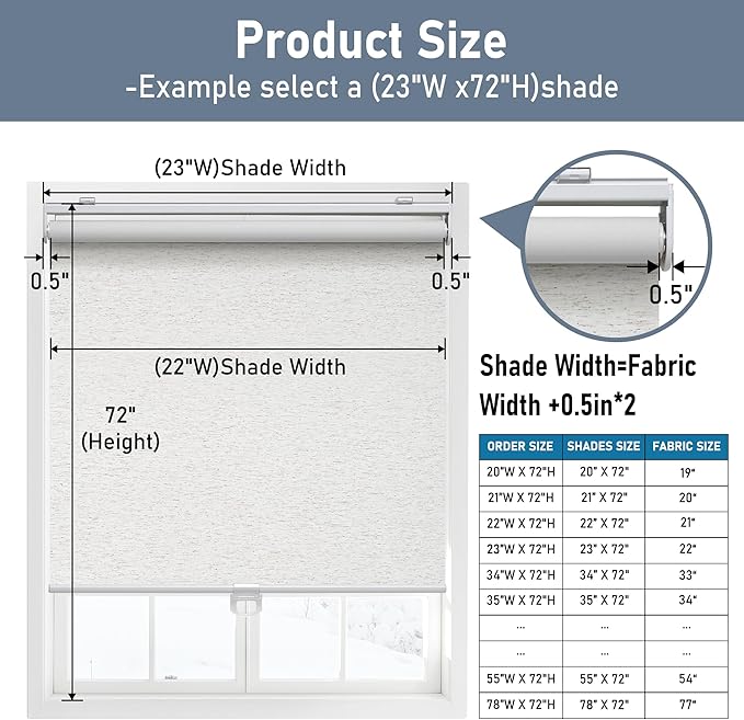 Cordless Roller Shades Blackout Blinds - Image 7