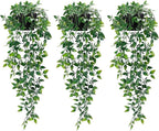 Whonline 3 Pack Artificial Hanging Plants Fake Plants by WHONLINE