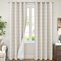 Lajode Brown Linen Blackout Curtains by Lajode