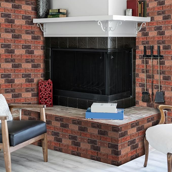 3D Wall Panels Peel and Stick, Faux Brick, Waterproof Self Adhesive Decorative - Image 2