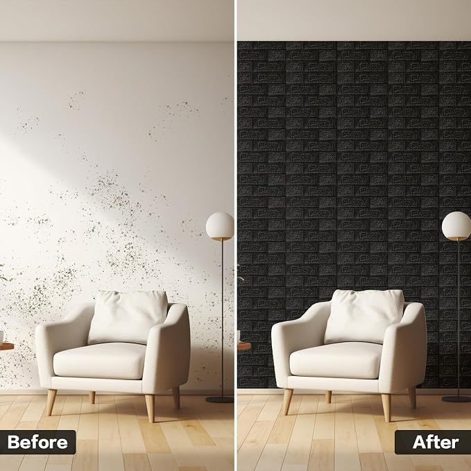 10PCS 3D Wall Panels Peel and Stick Foam, Self-Adhesive Decorative 3D Brick - Image 5