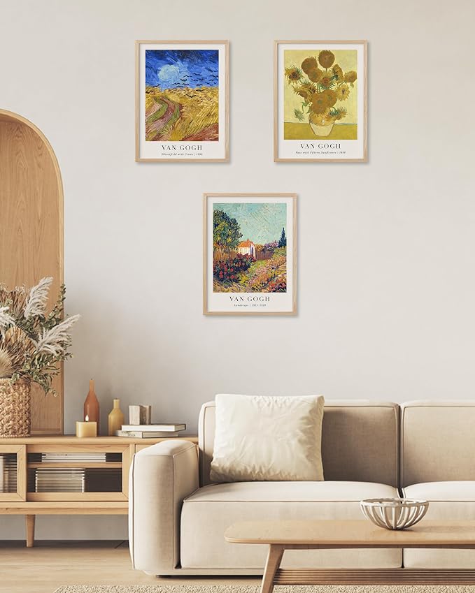 HesenDot Unframed Vincent Van Gogh Wall Art Prints Set of 3, 12x16in Classic - Image 3