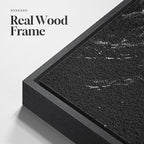Framed Black and White Abstract Beach Canvas Wall Art, Modern Minimalist Art - Image 6