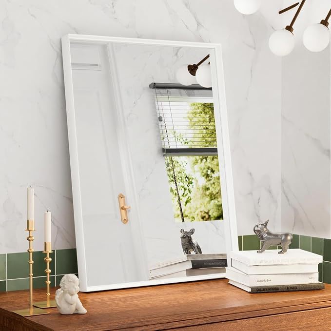 36x30 Inch White Bathroom Mirrors - Image 5